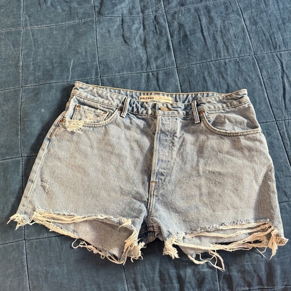 GRLFRND Helena High Rise Cut Off Distressed Short Size 30 - Picture 3 of 12